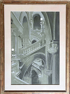 Richard Haas, Great Western Staircase, New York State Capitol Building, Albany (from Readers Digest Association Art Collection), 1980 Richard Haas, Great Western Staircase, New York State Capitol Building, Albany (from Readers Digest Association Art Collection), 1980
