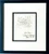 California Architect and Artist Russell Forester (1920-2002), Original Drawing, Uniquely signed & dedicated to art professor Dr. David Luisi, 1982, Framed
