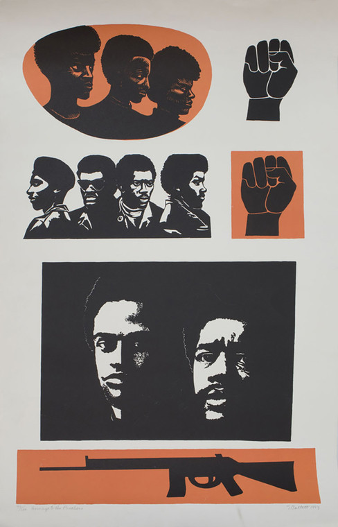 Elizabeth Catlett, Homage to the Panthers, 1993
