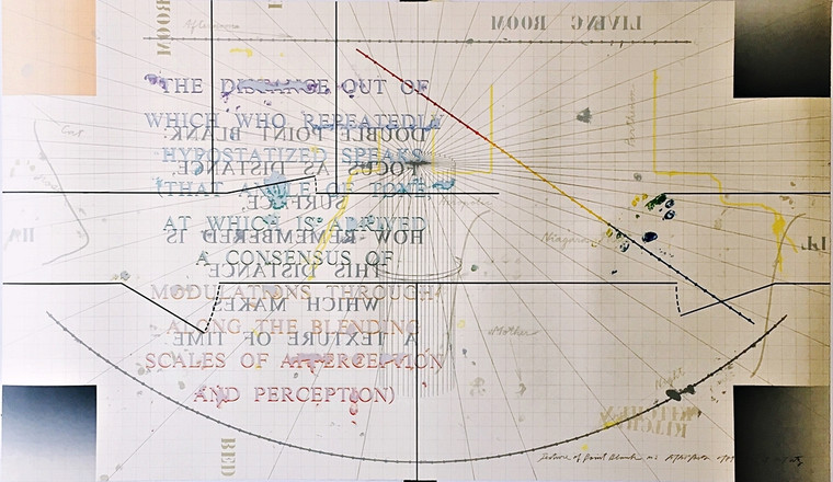  Shusaku Arakawa Double Point Blank 1979, Lithograph on paper with deckled edges. Hand Signed. Titled. Numbered. Printer's and Publisher's Blind Stamp. Unframed.