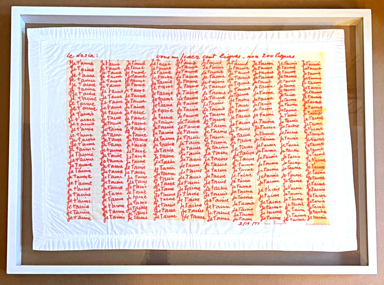  Louise Bourgeois Parents,  Red Room My Parents, detail, (Je T'Aime) 1994