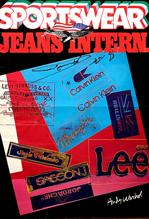 Andy Warhol, Sportswear Jeans International (Hand Signed),  1984