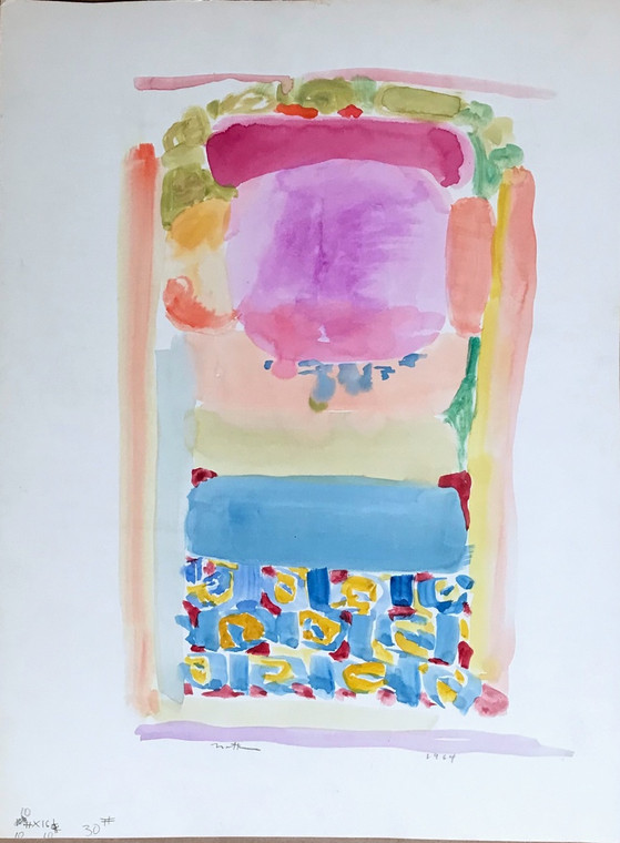 Robert Natkin, Abstract Expressionist Watercolor Painting, 1964