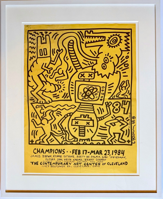 Champions 1984 Exhibition Invitation (Hand signed by Keith Haring), 1988