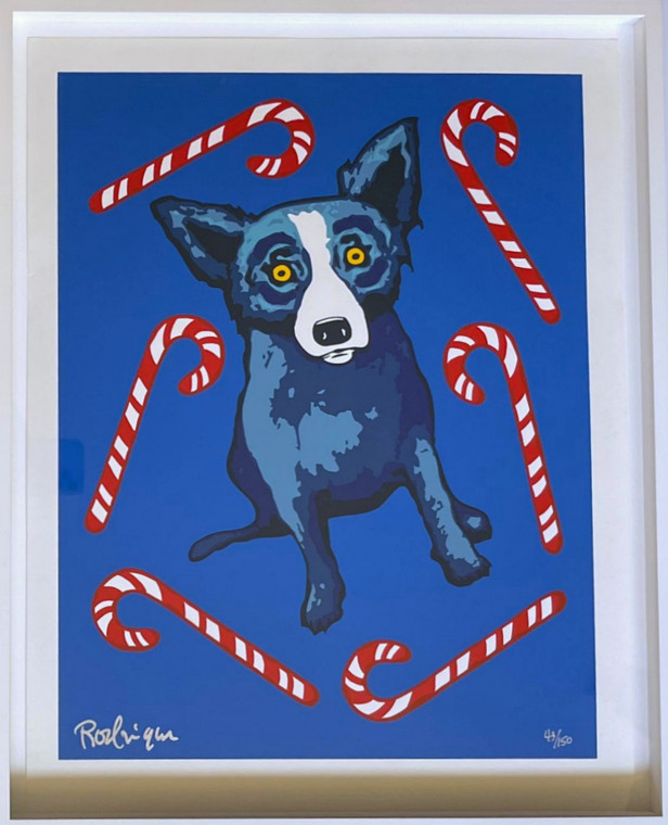 George Rodrigue Blue Dog (Christmas Print), 2000