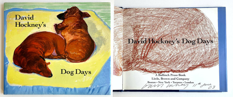 David Hockney, David Hockney's Dog Days (hand signed and dated by David Hockney), 1998