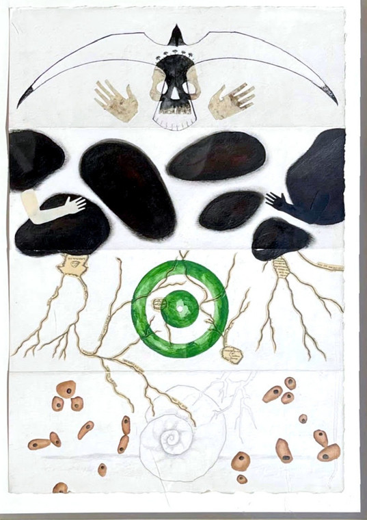 Francisco Fernández, Claudia Fernández, Diego Toledo, Hector Quinones, Corpse Drawing #47, The Return of the Cadavre Exquis, 1993