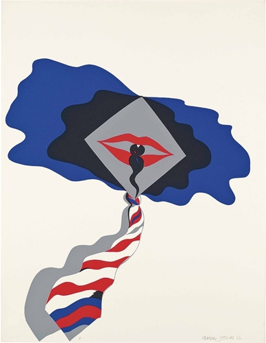 ALLEN JONES British Pop Artist Silkscreen "Self" (from New York International Portfolio)