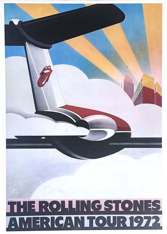 John Pasche, Rolling Stones American Tour, original 1972 poster, 1972