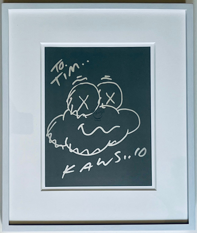 KAWS, Original Cloud Drawing (Hand signed and inscribed to Tim), 2010