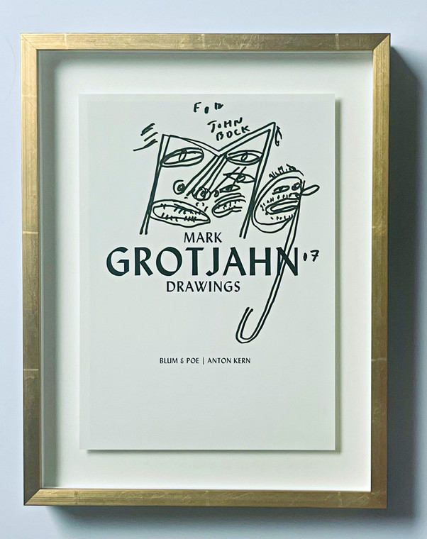 Mark Grotjahn - Original drawing, signed and dedicated to artist John Bock, 2007