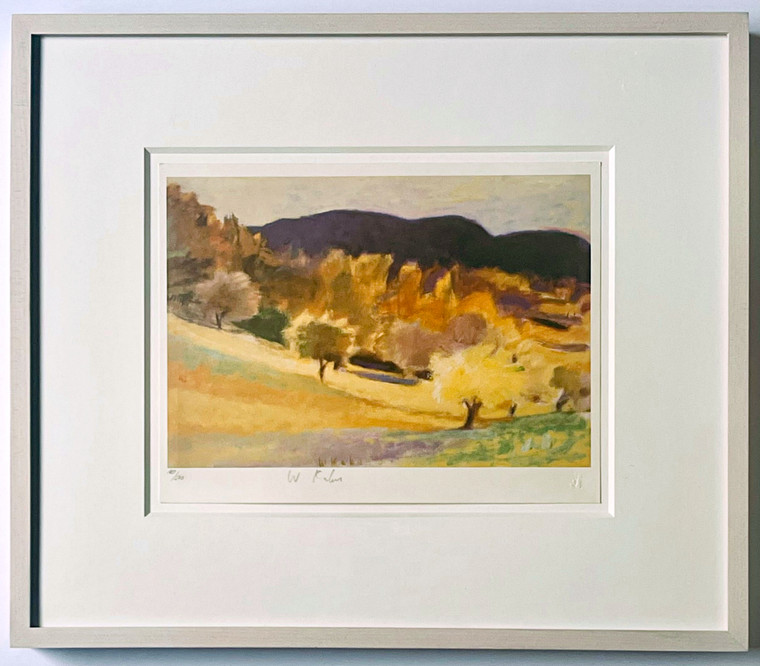 Wolf Kahn - Hillside in Early Summer, print for the United Nations (WFUNA), 1990