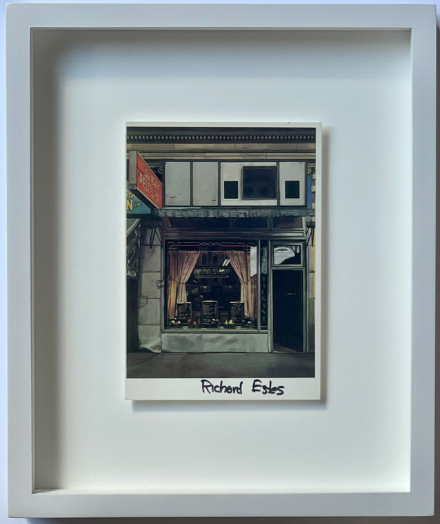 Art Card: Richard Estes - Food Shop, 1970, from CBS' Dan Pope Collection, 1985