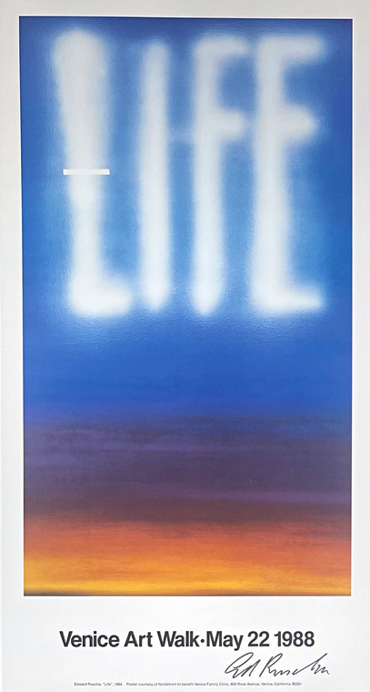 Ed Ruscha - LIFE (Hand Signed by Ed Ruscha), 1988