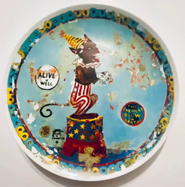 Michael Ray Charles - The Side Dish - hand signed Artist Plate, 1996