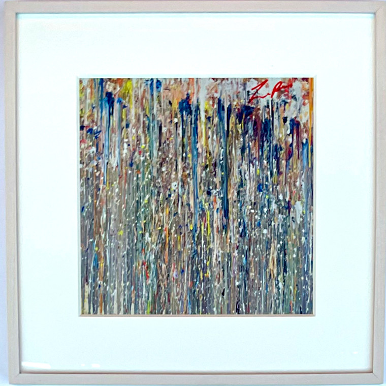 Larry Poons exhibition card - Hand Signed by Larry Poons, 2024