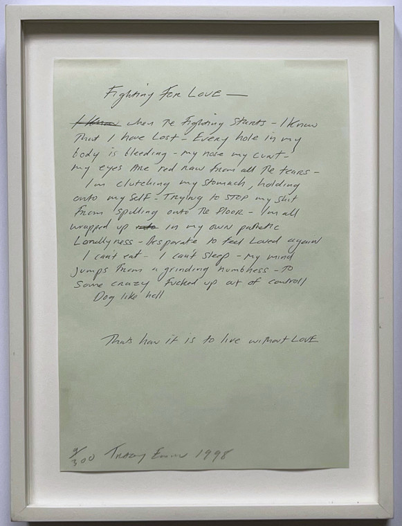Tracey Emin - Fighting for Love, 1998