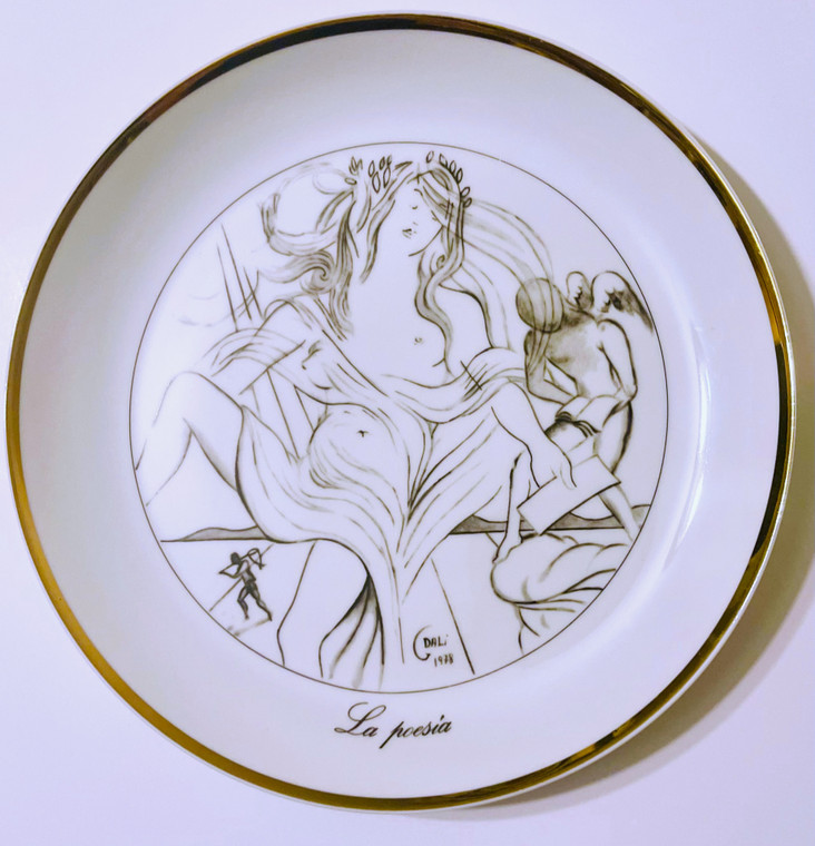 Salvador Dali - La Poesia (Poetry) - porcelain plate, 1980