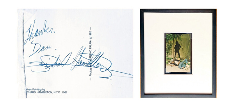 Art Card: Richard Hambleton, Urban Painting (Hand Signed and inscribed to CBS photographer), 1983