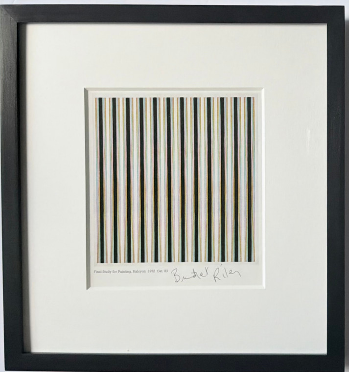 Bridget Riley - broadside of "Final Study for Halcyon", 1972 (Hand signed by Bridget Riley), 1988