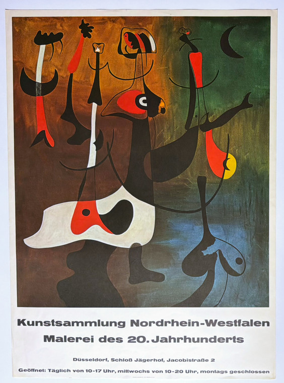 Joan Miro - Kunstsammlung Nordrhein-Westfalen, Malerei des 20. Jahrhunderts scarce museum poster, 1967