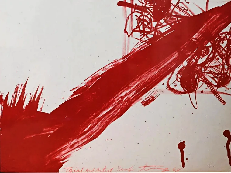 Walasse Ting - Red Thing, from Fortune Kookie VII, 1964