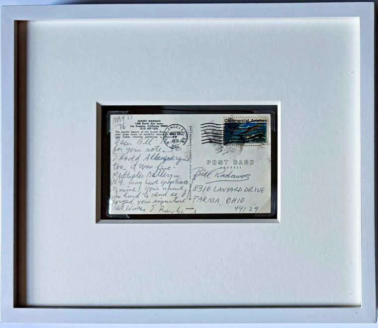 Ed Ruscha - signed letter to artist Bill Radawec: "I Forged Your Signature", 1976