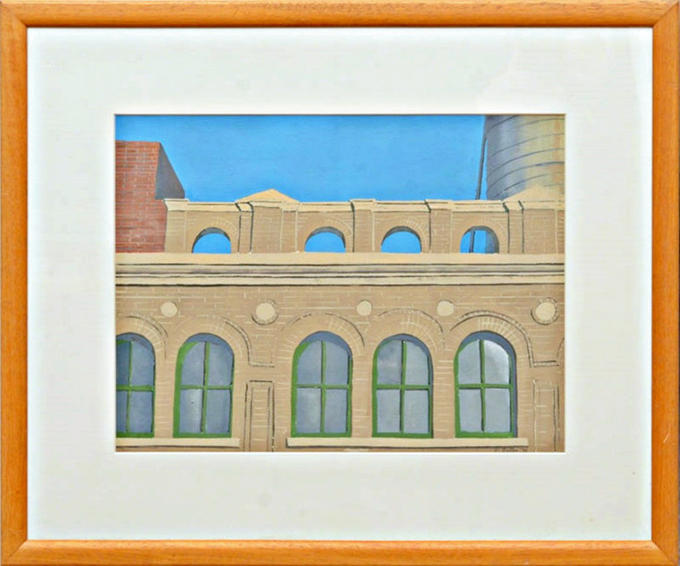 John Button, View: Arcade (Framed with Fischbach and Kornblee Gallery Labels), 1975
