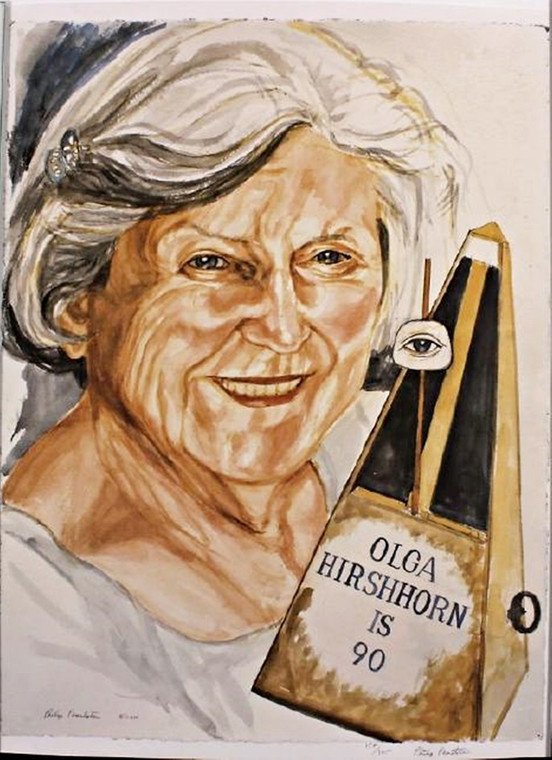 Philip Pearlstein, OLGA HIRSHHORN IS 90, 2010
