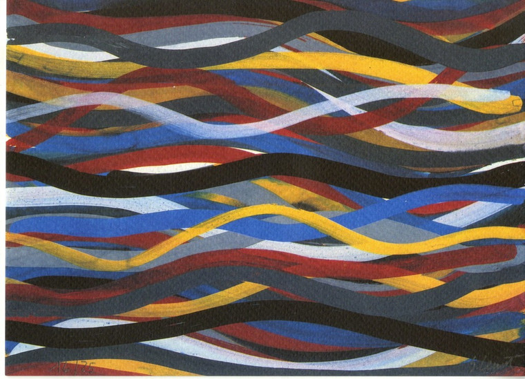 Sol LeWitt, BRUSHSTROKES: HORIZONTAL & VERTICAL (One Plate), 1996