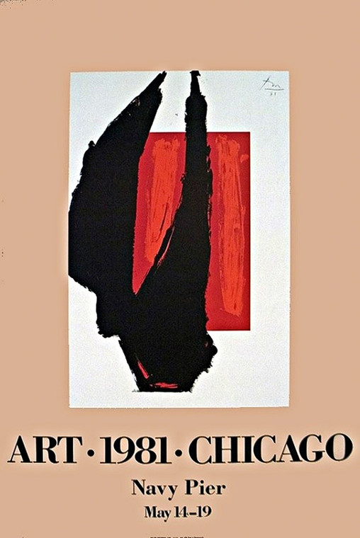 Robert Motherwell, ART CHICAGO LITHOGRAPHIC POSTER, 1981