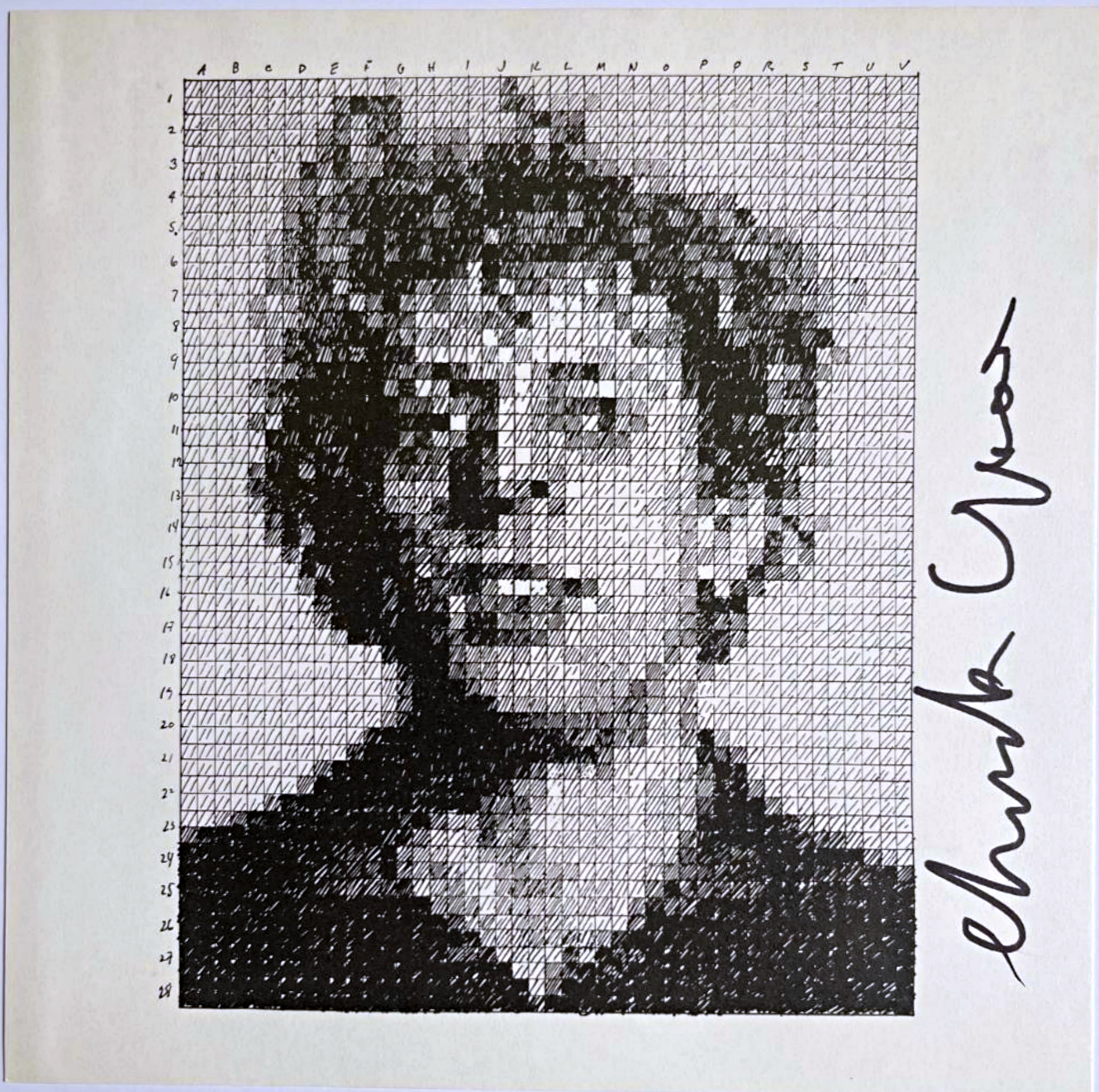 chuck close drawings of the 1970s