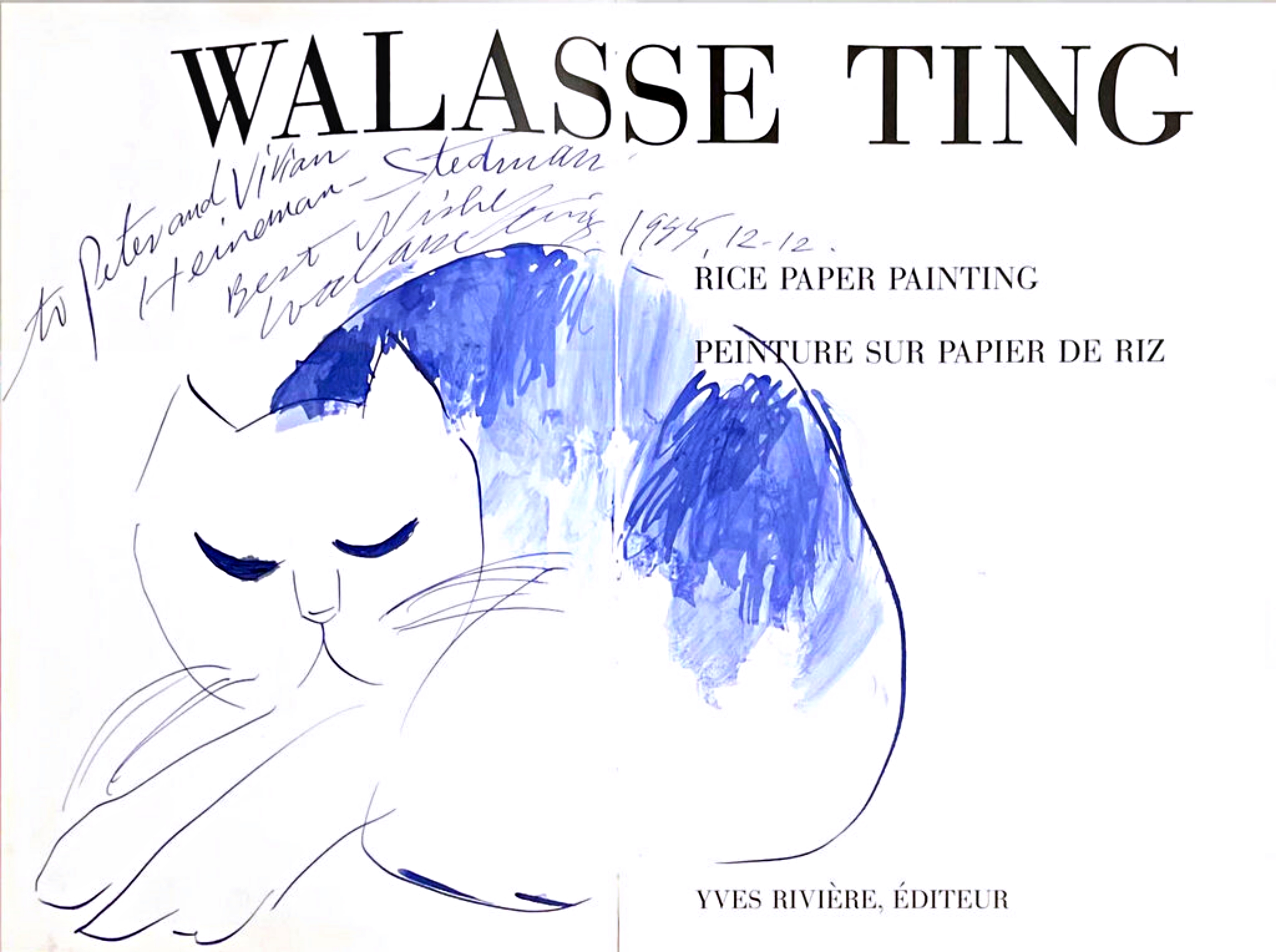 Walasse Ting 丁雄泉, Original CAT drawing held in hardback 