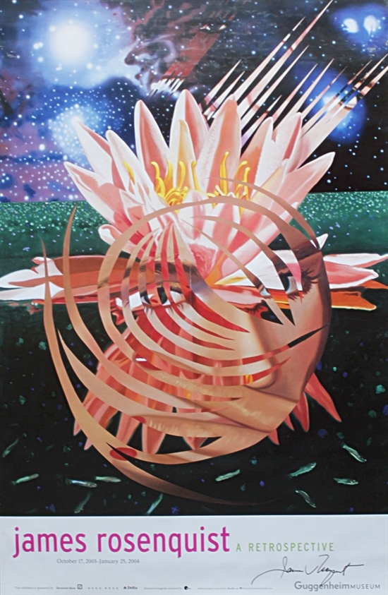 JAMES ROSENQUIST, Hand Signed Poster from Guggenheim 