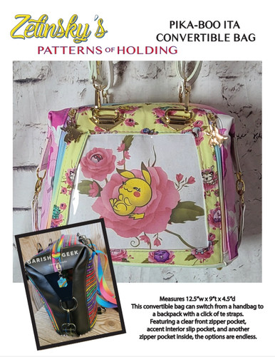 Wednesday's ITA Convertible Coffin Backpack DIGITAL PDF PATTERN