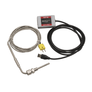 The Bully Dog EGT Sensor Kit allows you to monitor exhaust gas temperatures with your BDX Performance Programmer. Does not work with any GT devices. This sensor is plug & play and easy to install, featuring a stainless steel EGT probe and is RFI-shielded for accurate monitoring. Exhaust Gas Temperatures can be one of the most important parameters that you need to monitor on your turbocharged engine. It warns the driver of situations that are potentially damaging to the engine, and it can also be used as a guide for optimizing fuel economy. The EGT Sensor Kit comes complete with everything you will need including sensor, signal amplifier, and the Livewire analog connector.