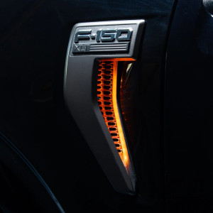 Upgrade your 2021+ Ford F-150 with our LED fender badge kit. Engineered for a perfect fit and easy installation, this premium lighting upgrade adds bold style, enhanced visibility, and a custom look to your truck