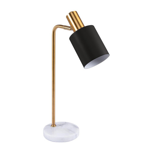 MARISOL-DL MARBLE S/BRASS D/LAMP 1XE14 240V - Black