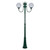 GT-620 Lisbon Twin 25cm Sphere Curved Arms Tall Post Light - Powder Coated Finish / E27 - Green