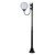 GT-613 Lisbon 30cm Sphere Curved Arm Medium Post Light - Powder Coated Finish / E27 - Black