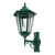 GT-481 Turin Large Upward Wall Light - Powder Coated Finish / B22 - Green