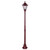 GT-426 Turin Single Head Medium Post Light -Powder Coated Finish / B22 - Burgundy