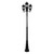GT-1045 Vienna Three Head Curved Arm Tall Post - Powder Coated Finish / B22 - Black