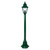 GT-234 Paris Single Head Short Post Light - Powder Coated Finish / B22 - Green