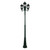 GT-1045 Vienna Three Head Curved Arm Tall Post - Powder Coated Finish / B22 - Green