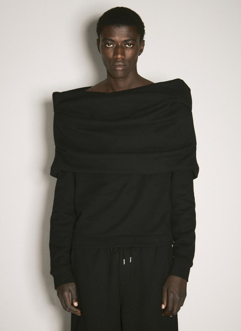 SS24 Saint Laurent off-the-shoulder blouse in silk satin