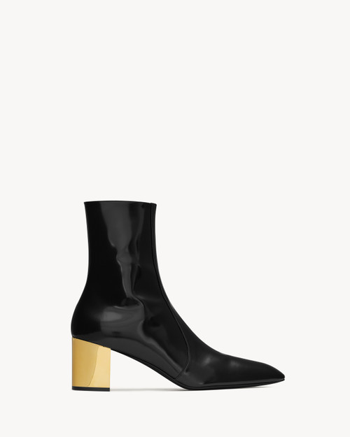 Saint Laurent XIV Boots in Glazed Leather Saint Laurent XIV Boots in Glazed Leather