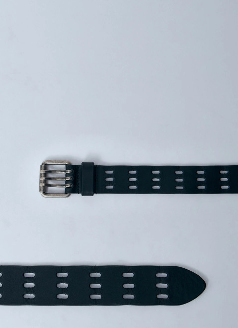 SS25 Saint Laurent Motocycle Belt in Leather