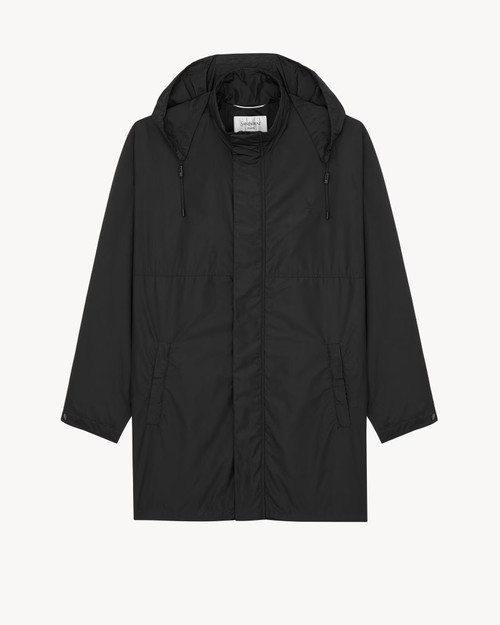 SS26 Saint Laurent Cassandre Parka in Silk Taffeta
