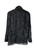 Saint Laurent Runway Pleated Glitter Black Silk Shirt